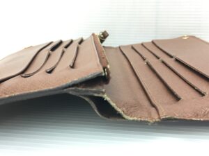 【財布修理】Louis Vuitton　ヴィトン財布　ほつれ、フチコバ修理
